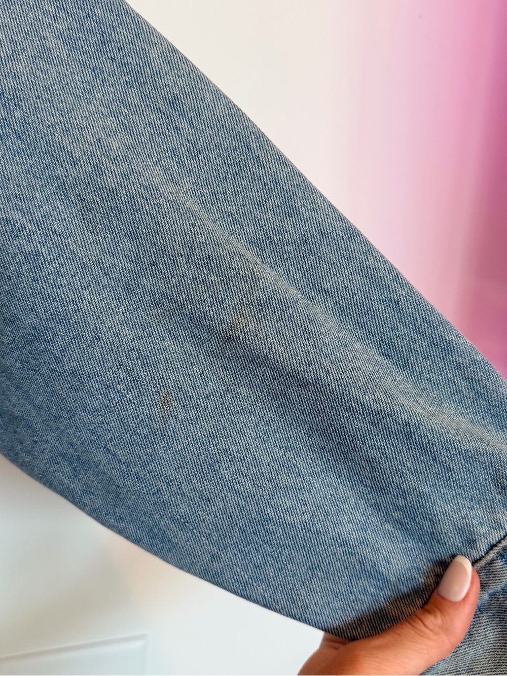 bill blass Light Blue Denim Jacket with Black Velvet Collar Label Detail - Picture 4 of 10